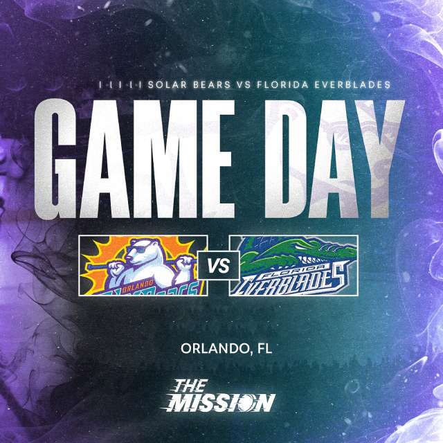 Hockey fans attending Orlando Solar Bears vs Florida Everblades at Kia Center