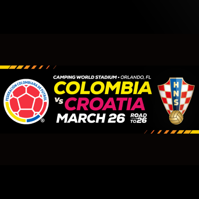 Fans cheering during Colombia vs Croatia match at Camping World Stadium