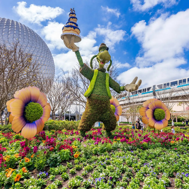 Floral topiaries at EPCOT International Flower & Garden Festival